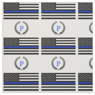 Tissu La police dénomme le monogramme de coutume de