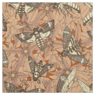 Tissu La rouille de l'éperon à la tête de la mort