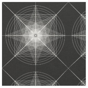 Tissu La troisième géométrie sacrée dimensionnelle