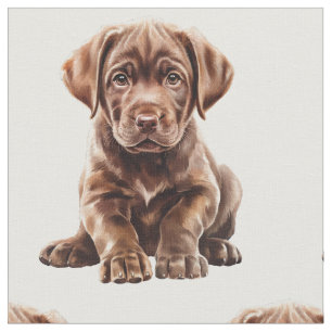 Tissu Labrador Retriever Chocolat Chien