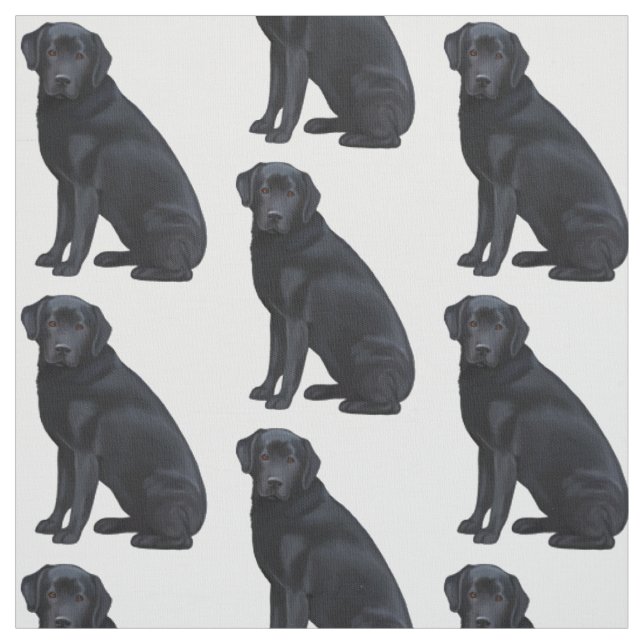 Tissu Labrador retriever noir (Échantillon)