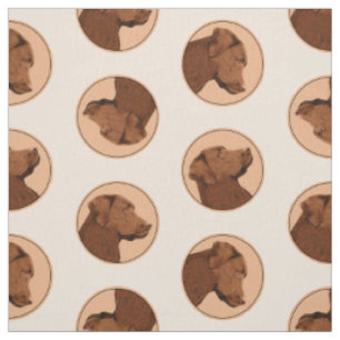 Tissu Labrador Retriever Peinture Chocolat Lab Chien Art