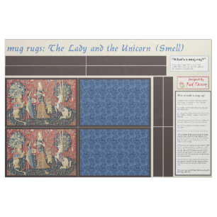 Tissu Lady et Unicorne do-it-yourself tapis de cochon