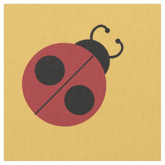 Tissu Ladybug 60s rétro cool rouge jaune (Fermer)