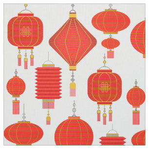 Tissu lanternes chinoises