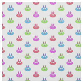 Tissu Lapins colorés mignons