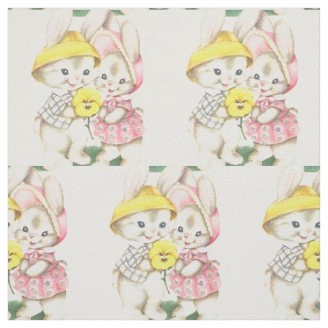 Tissu Lapins de cru de Pâques (Échantillon)