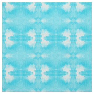 Tissu l'aquarelle teignent en nouant le motif turquoise