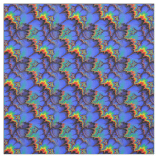 Tissu L'arc-en-ciel électrique ondule le motif d'art de