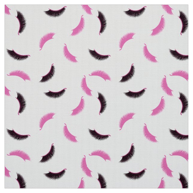 Tissu Lashes avec motif de parties scintillant rose (Échantillon)