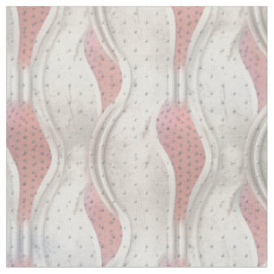 Tissu L'aspect Gras métallique 3D Crème Rouge texture