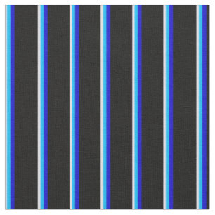 Tissu Lavande, Ciel Profond Bleu, Bleu & Noir Motif