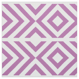 Tissu Lavande et chevrons blancs et diamants