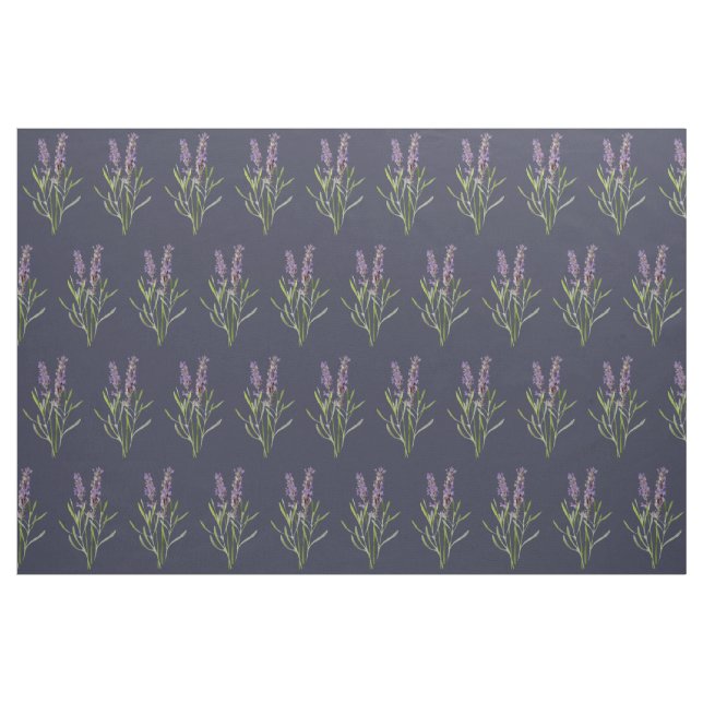 Tissu Lavande vintage en bleu de minuit (Fat Quarter)