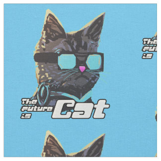 Tissu L'avenir est le chat