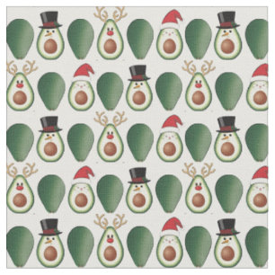 Tissu L'Avocado de Noël Frosty, Rudolph et Père Noël