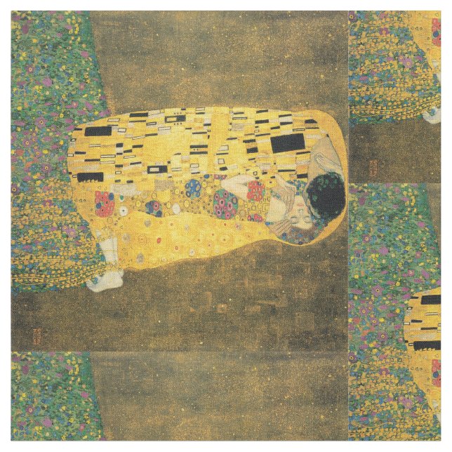 Tissu Le baiser - Gustav Klimt (Fermer)