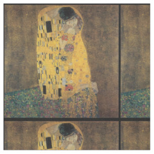 Tissu Le baiser, reproduction, peinture de Gustav Klimt,