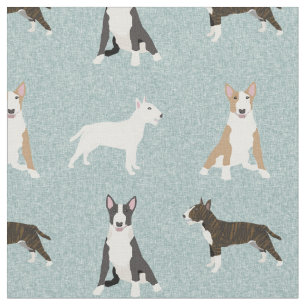 Tissu le bleu clair du taureau terrier