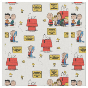 Tissu Le bonheur est ! Citation classique du gang Peanut