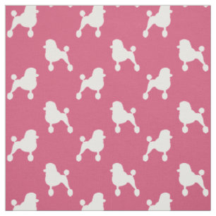 Tissu Le caniche standard de fantaisie silhouette le