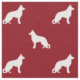 Tissu Le chien de berger allemand silhouette le motif de