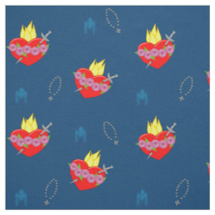 Tissu Le coeur immaculé de Mary Rosary et Arrière - pl