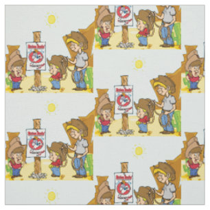 Tissu Le cowboy de Bustin de mouton badine occidental