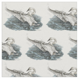 Tissu Le cygne blanc dessiné par Kelli Swan