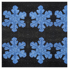 Tissu Le Flocon de Neige Bleu