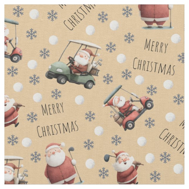 Tissu Le golf Père Noël sur le sable (Fermer)