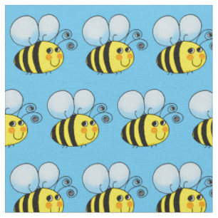 Tissu le miel mignon gaffent le motif d'abeille