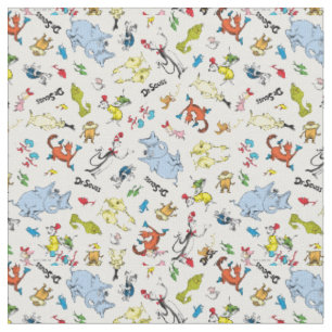Tissu Le Monde du motif de Dr Seuss