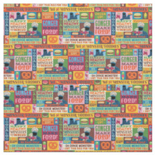 Tissu Le Motif de camion Foodie de Cookie Monster