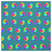 le motif repéré de cercles de couleurs