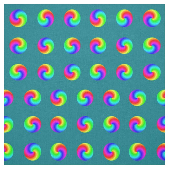 Tissu le motif repéré de cercles de couleurs (Échantillon)