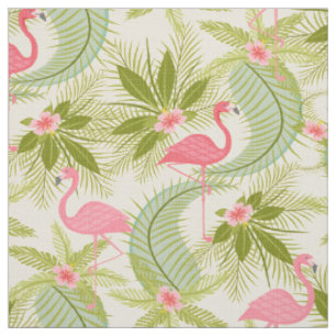 Tissu Le paradis du Flamant rose rose