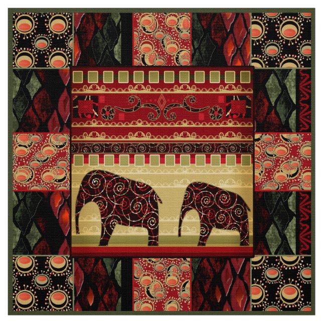 Tissu Le patchwork africain (Échantillon)