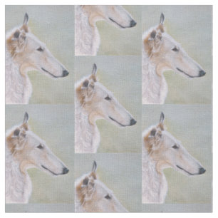 Tissu Le portrait de chien de la Wolfhound russe de Borz