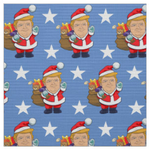 Tissu Le Président joyeux Donald Trump Père Noël  No
