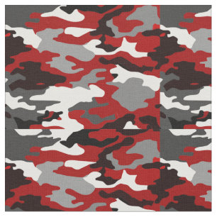 Tissu Le rouge ombrage Camo