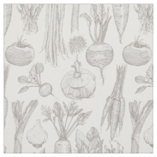Tissu légumes de marché de fermier naturels demi-perle