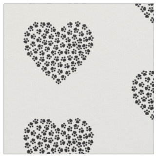Tissu Les amoureux des animaux de compagnie Coeur Emprei