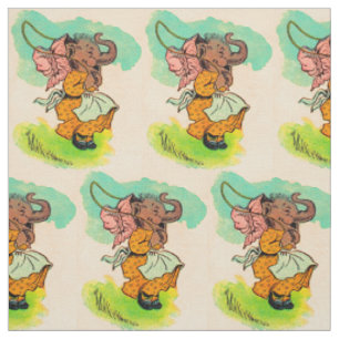 Tissu les années 1930 ont habillé l'éléphant jouant