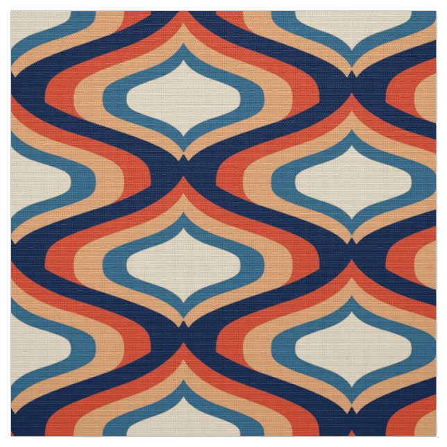 tissu les années 70 rétro (Échantillon)