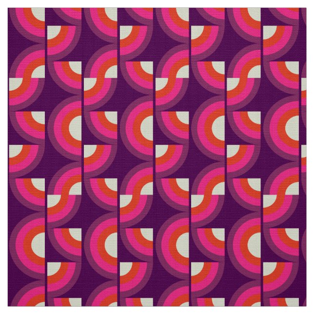 tissu les années 70 rétro (Échantillon)