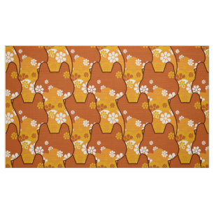tissu les années 70 rétro mod chic - Chat kitten