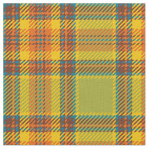 Tissu les années 70 vert plaid