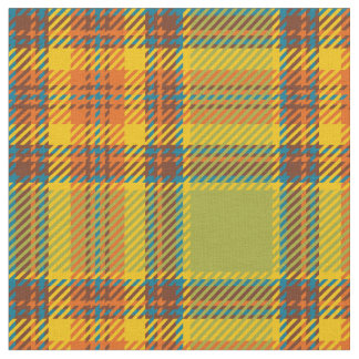 Tissu les années 70 vert plaid