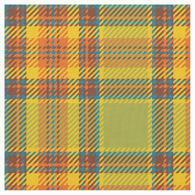 Tissu les années 70 vert plaid (Fermer)